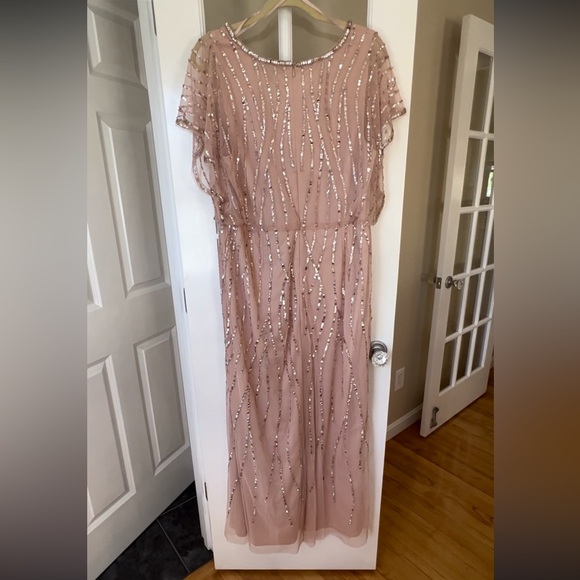 Stunning Blush Sequin Gown (bridesmaid, mother of the bride, formal) - Picture 3 of 6